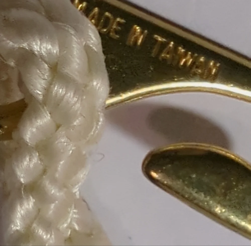 Vtg 80s Macramé Braided Belt Sz M/L Cream Lilac Pink Faux Pearls Romantic Boho